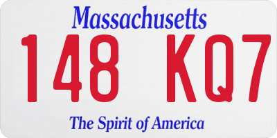 MA license plate 148KQ7