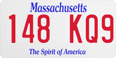 MA license plate 148KQ9