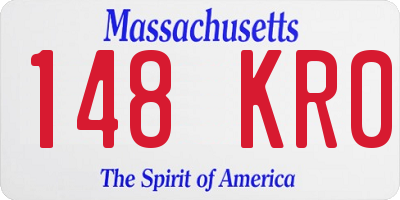 MA license plate 148KR0