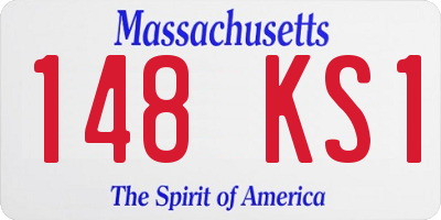 MA license plate 148KS1