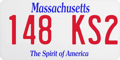 MA license plate 148KS2