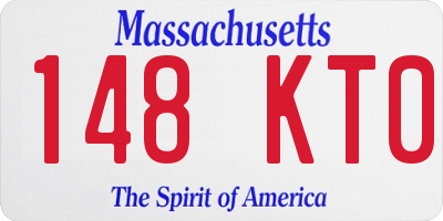 MA license plate 148KT0