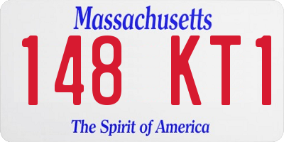 MA license plate 148KT1