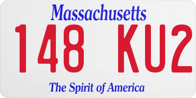 MA license plate 148KU2