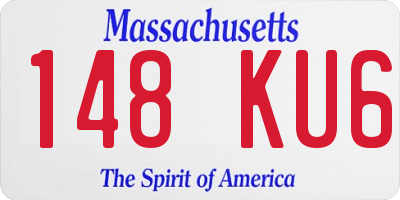 MA license plate 148KU6