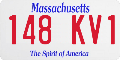 MA license plate 148KV1