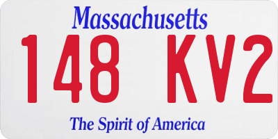 MA license plate 148KV2