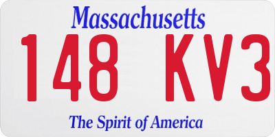MA license plate 148KV3