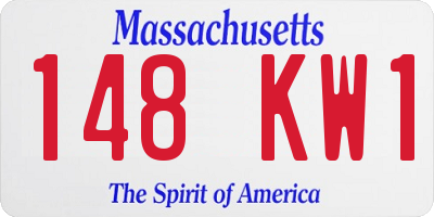 MA license plate 148KW1
