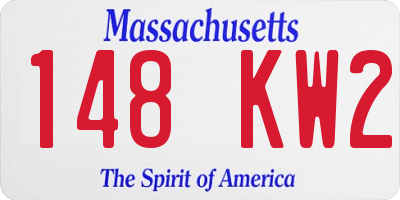 MA license plate 148KW2