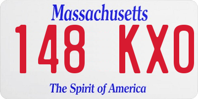 MA license plate 148KX0