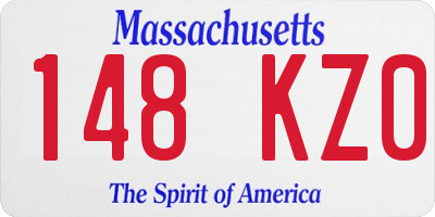MA license plate 148KZ0