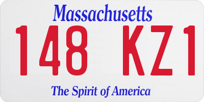 MA license plate 148KZ1