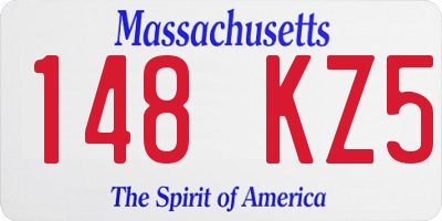 MA license plate 148KZ5