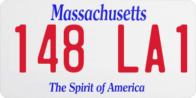 MA license plate 148LA1