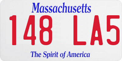 MA license plate 148LA5