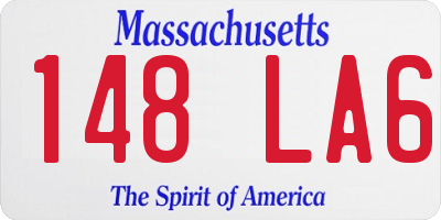 MA license plate 148LA6