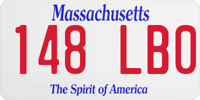 MA license plate 148LB0