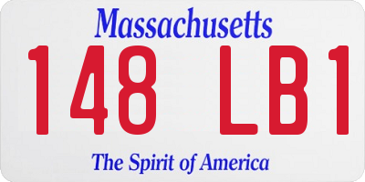 MA license plate 148LB1