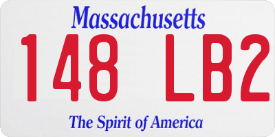 MA license plate 148LB2