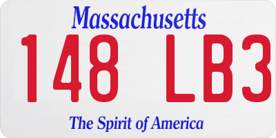 MA license plate 148LB3