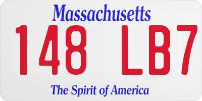 MA license plate 148LB7