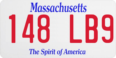 MA license plate 148LB9