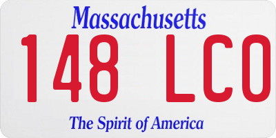 MA license plate 148LC0