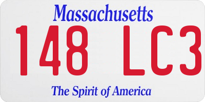 MA license plate 148LC3