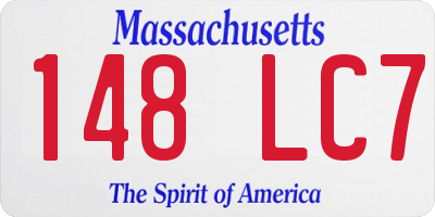 MA license plate 148LC7