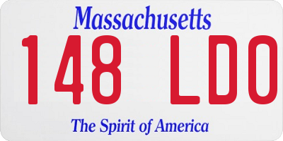 MA license plate 148LD0