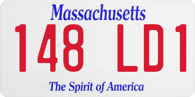 MA license plate 148LD1