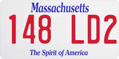 MA license plate 148LD2