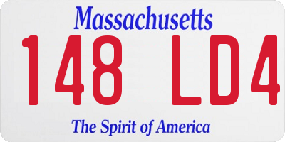 MA license plate 148LD4