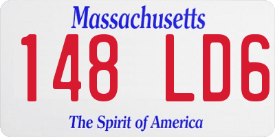 MA license plate 148LD6
