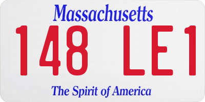MA license plate 148LE1