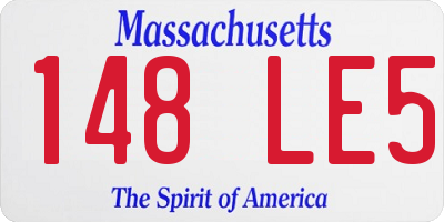 MA license plate 148LE5