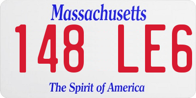 MA license plate 148LE6