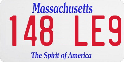 MA license plate 148LE9