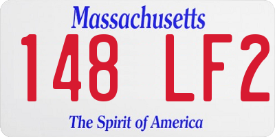 MA license plate 148LF2