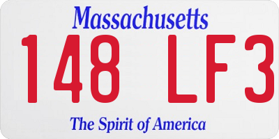MA license plate 148LF3