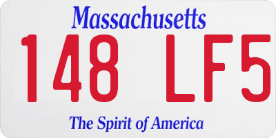 MA license plate 148LF5