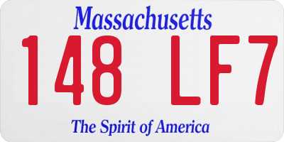 MA license plate 148LF7