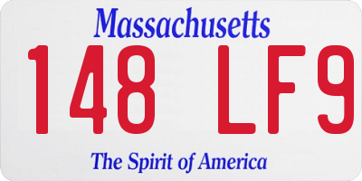 MA license plate 148LF9