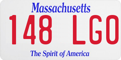 MA license plate 148LG0