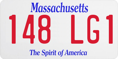 MA license plate 148LG1