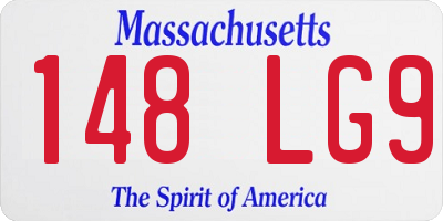 MA license plate 148LG9