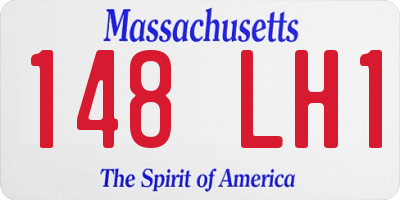 MA license plate 148LH1