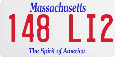 MA license plate 148LI2
