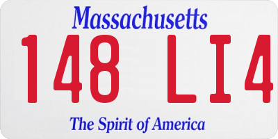 MA license plate 148LI4